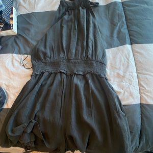 Black halter top romper